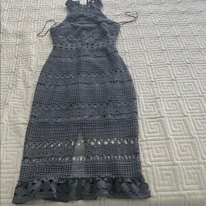 Torrid Charcoal Lace Midi Dress
